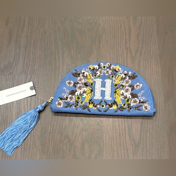 NWT Anthropologie Women’s Monogram Pouch - Picture 2 of 9